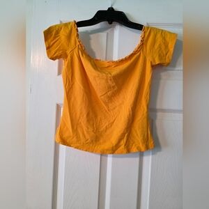 Guess Vibrant Orange Crop Top